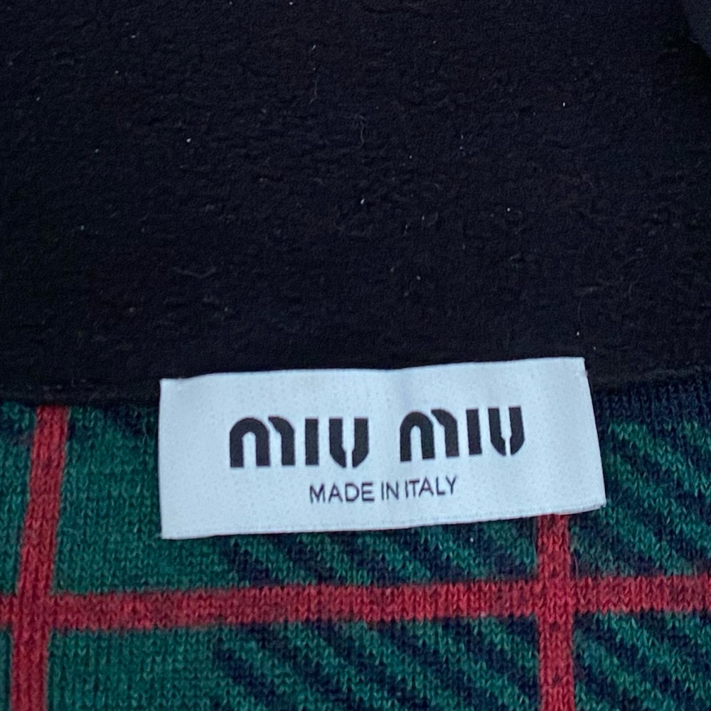 Miu Miu Checked Teddy Zip Up Fleece Jacket Coat Sweater~aso Rhianna~S,Small,36 - Picture 11 of 13